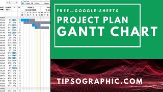 Google Sheets Project Plan Gantt Chart Template ► Free Download [upl. by Kaliski]