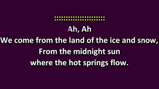 Led Zeppelin  Immigrant Song KARAOKE [upl. by Westlund158]