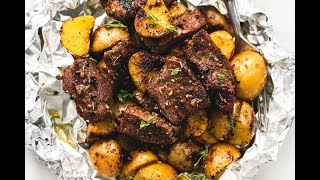 Garlic Steak and Potato Foil Packs [upl. by Leahcimnoj728]