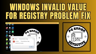 How to Fix Invalid Value For Registry Problem in Windows 10 [upl. by Etz]