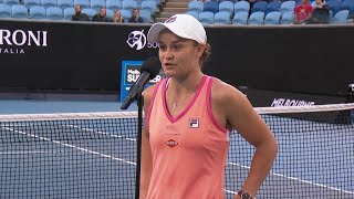 Ashleigh Barty oncourt interview  Melbourne Summer Series 2021 [upl. by Otsuj40]