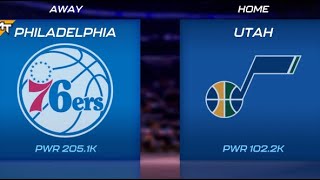 Philadelphia 76ers vs Utah Jazz  Tourneys Cosmic Jasper Round 1 Game 3  NBA 2K Mobile [upl. by Htevi]