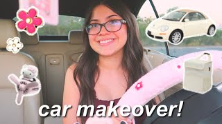 clean  decorate my car with me aesthetic makeover [upl. by Adiahs]