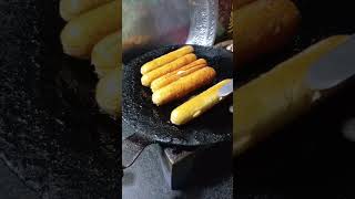 How to fry sausages on tawa pan hot dogs [upl. by Nailliw]