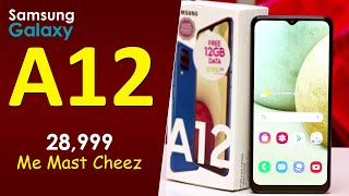 Samsung Galaxy A12 Review  48MP Quad Camera  12GB Free Data  First Samsung Mobile 2021 [upl. by Sarilda815]