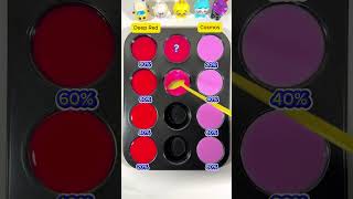 Guess The Color Challenge quotDeep Red  Cosmosquot   colormixing asmr satisfying [upl. by Ztnahc]