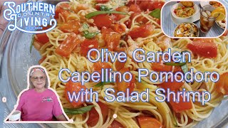 Olive Garden Capellini Pomodoro with Shrimp  Light and Easy Summer Meal [upl. by Enilemme]