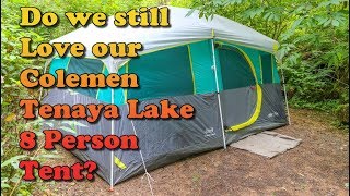 Coleman Tenaya Lake 8 Person Fast Pitch Tent Setup  2 Year Update  Does This Family Tent Hold Up [upl. by Nednerb]