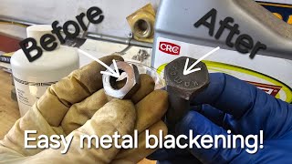 Tech Tip for VW amp auto restoration easy metal blackening for hardware cheap [upl. by Adnat]