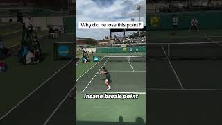 Why did he lose this point⬇️🎾👀 tennis tennismatch atp d1 collegetennis tennisplayer [upl. by Nee]