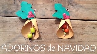 Adornos para el ARBOL DE NAVIDAD  Cómo hacer campanas de navidad [upl. by Jairia]