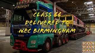 Allelys “Train Truckers” deliver Class 66 to Multimodal 2021 NEC Birmingham [upl. by Nnewg]