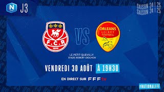 J3 I FC Rouen 1899  US Orléans 02 le résumé I National FFF 20242025 [upl. by Guildroy]