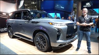 Is the 2025 Infiniti QX80 a BETTER full size luxury SUV than a Cadillac Escalade [upl. by Ayrolg868]