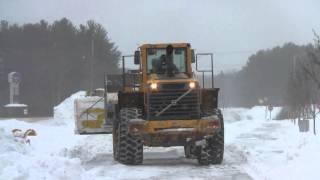 Volvo L180E L70C and L180C Plowing Snow [upl. by Tallbot]