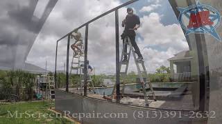 Pool Enclosure Build and Super Gutter Install with Mr Screen Repair® [upl. by Ardnalahs]