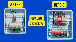 Como montar Quadro de distribuição de energia 220V e 127V completo [upl. by Urbano]