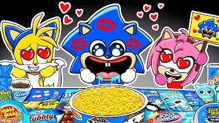 Baby Shin Sonic Tapes Get A Fan Club and Best of Dessert BLUE Food Mukbang Animation  ASMR [upl. by Blase]