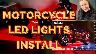 Nilight Motorcycle LED Light Kit Install amp Review [upl. by Esch665]