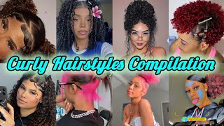 Easy 2024 💙🦋 Protective Hairstyles for natural hair🦋 viral tiktok edition curlyhairstyles [upl. by Caras]