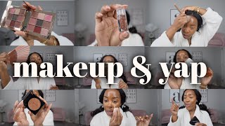 1hr grwm☕️  lets facetime and do makeup  try a new eyeshadow palette amp bronzer  Andrea Renee [upl. by Eolcin428]