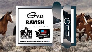 RAVISH  20222023 GNU SNOWBOARD [upl. by Suilmann]