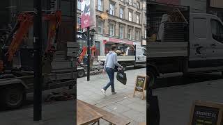 Mechanical Digger King Street Stirling Scotland UK [upl. by Assenna179]