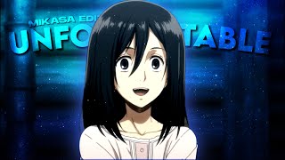 Mikasa Ackerman  Unforgettable  AMV  EDIT  Quick 📱 [upl. by Noby701]