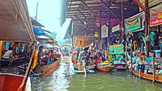 Thailand Floating market Food amp more 4K Damnoen Saduak Ratchaburi province [upl. by Fleck]