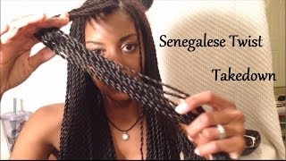 Senegalese Twists Takedown on Transitioning Hair [upl. by Cianca]