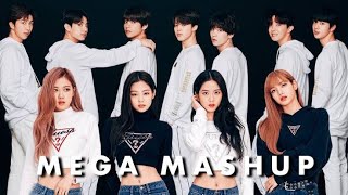 BTS × BLACKPINK Mega mashup 🤘🏻💜🖤🩷 editbyme BLACKPINK BTS bollywoodsongs [upl. by Tonkin932]