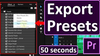 How To Export Effects Presets From Premiere Pro [upl. by Ahsemad]