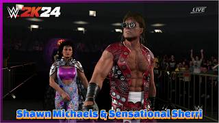 Shawn Michaels amp Sensational Sherri Full Entrance  WWE2K24  wwe wwe2k24 [upl. by Sammer]