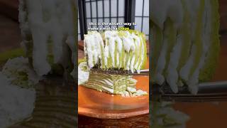 EASIEST Matcha Crepe Cake Recipe 🍵🍰 [upl. by Niwrek536]