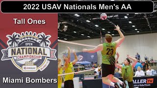 2022 USAV Open Nationals Mens AA  Tall Ones vs Miami Bombers [upl. by Corabella]