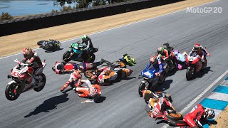 MotoGP 20 Big Crashes 4 [upl. by Anadal]