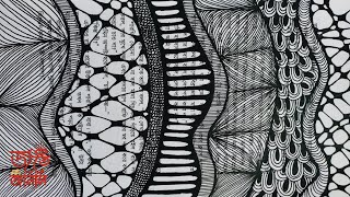 Satisfying Doodle Tutorial  Zentangle Pattern Drawing made Easy for Beginners  J for Journal [upl. by Quigley]