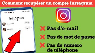 Comment récupérer un compte Instagram sans email ni numéro de téléphone 2024 [upl. by Biddick796]