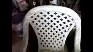 painting plastic patio chairs [upl. by Yelrahc]