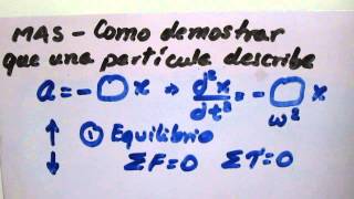 Movimiento armónico Simple II  pasos para demostraciones [upl. by Lon]