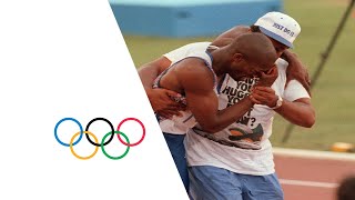 Derek Redmonds Emotional Olympic Story  Injury MidRace  Barcelona 1992 Olympics [upl. by Odraboel106]