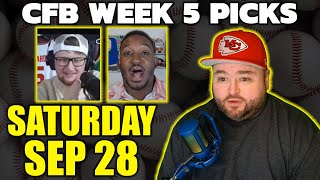 Live College Football Week 5 Bets With Kyle Kirms Saturday Picks September 28 [upl. by Rivard]