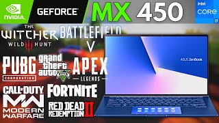 8 games test Nvidia mx450 Nvidia MX 450  i71165G7 [upl. by Ennad]