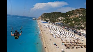 Paragliding  Greece  Lefkada  Kathisma beach  June 2019 [upl. by Selfridge273]