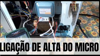 Como Fazer Ligação de Alta Tensão do Microondas  Trafo Capacitor e Magnetron [upl. by Earised]