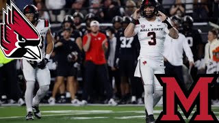 Ball state cardinals vs Miami Ohio Redhawks week 10 [upl. by Dust]