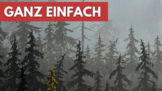 Mystischer Wald  Einfache Landschaft malen [upl. by Aderf]