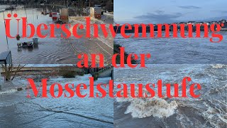 Hochwasser an der Moselstaustufe in Koblenz [upl. by Cleavland270]