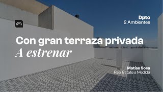 Departamento de 2 ambientes con GRAN TERRAZA PRIVADA y a solo 4 cuadras del CENTRO [upl. by Chang]