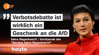 Wagenknecht zur AfDVerbotsdebatte quotEin Armutszeugnisquot  Markus Lanz vom 17 Januar 2024 [upl. by Enifesoj]